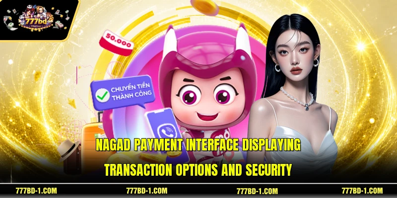 NAGAD payment interface displaying transaction options and security